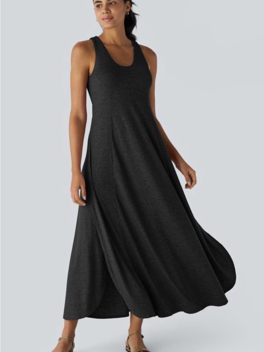 U Neck Flowy Maxi Casual Tank Dress size large - Picture 5 of 5